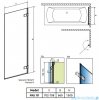 Radaway Arta Pnj parawan nawannowy 70cm prawy szkło przejrzyste 210101-01R